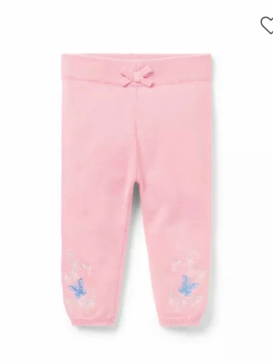 Janie and Jack Other - Janie and Jack Pink sweater Leggings with Bow and Butterfly Details